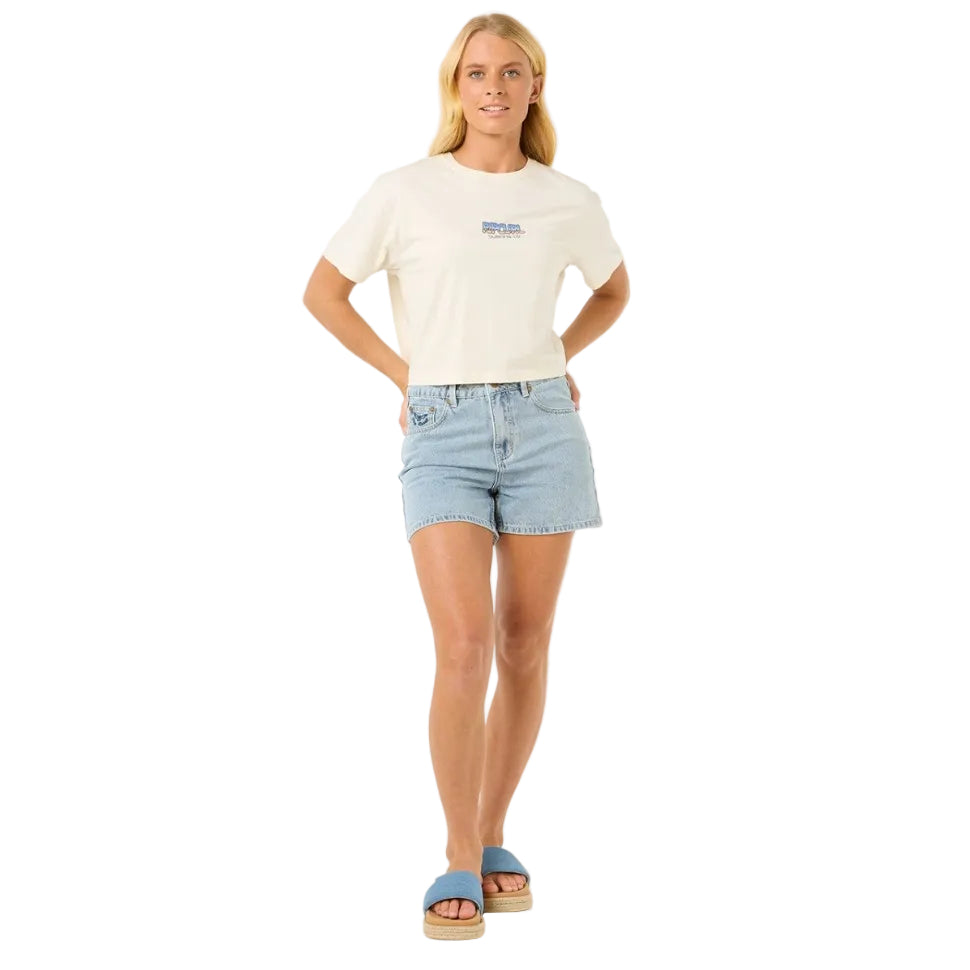Rip Curl Sun and Sea Women's Crop Tee - Bone