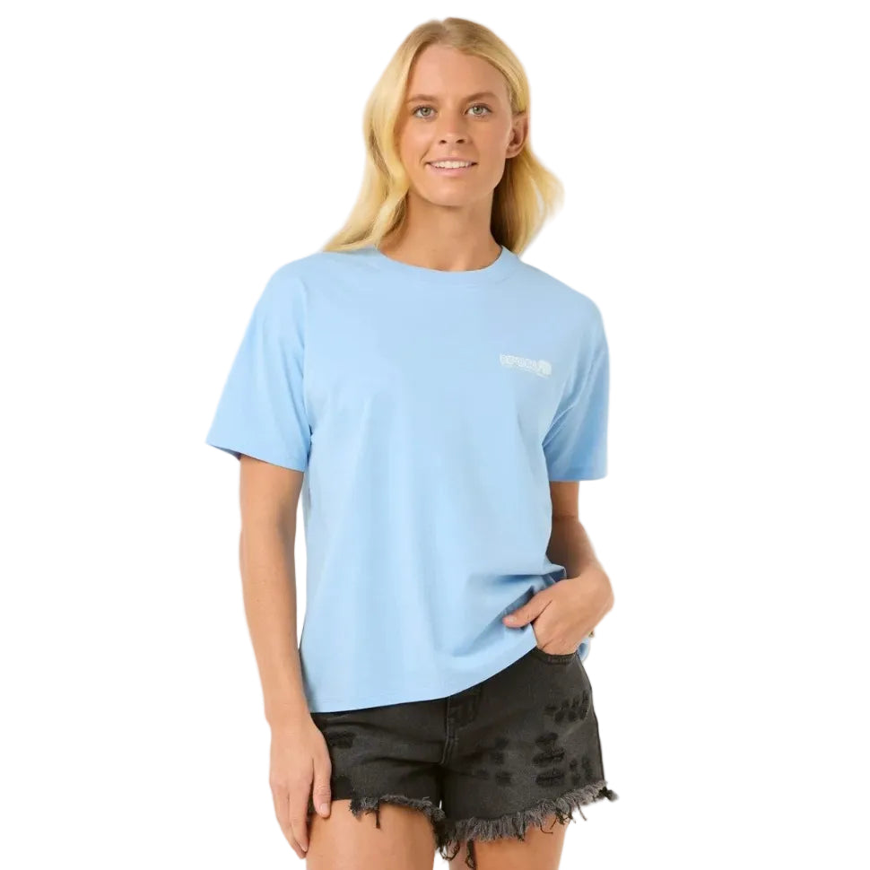 Rip Curl Ocean Tech Women's Relaxed Tee - Mid Blue