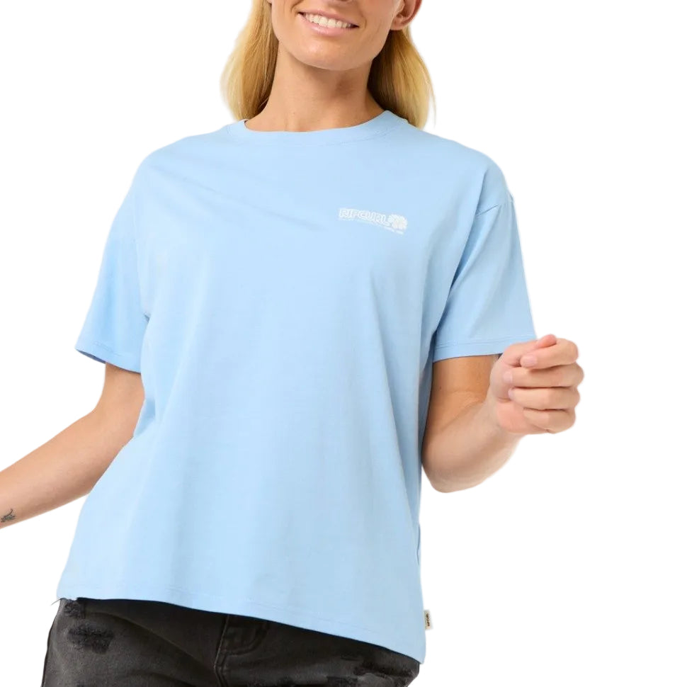 Rip Curl Ocean Tech Women's Relaxed Tee - Mid Blue