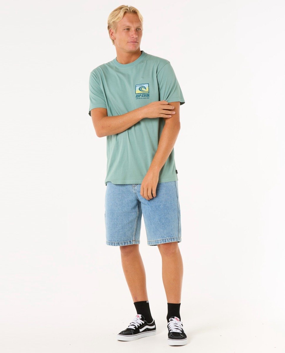 Rip Curl Raw Energy Men's Trad Tee - Blue Lagoon
