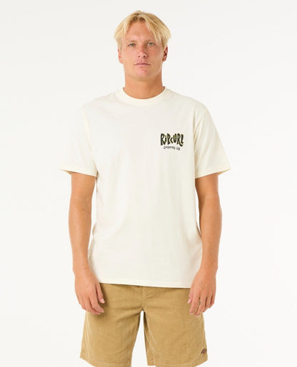 Rip Curl Shield Mens Tee - Bone