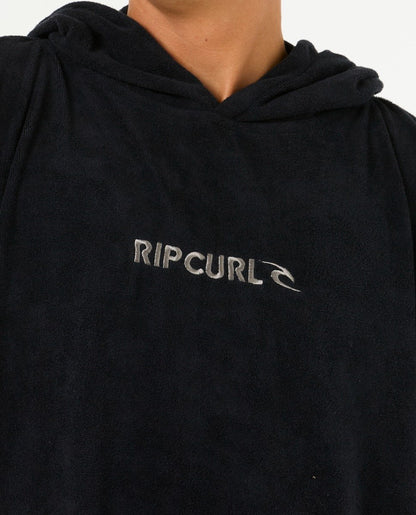 Rip Curl Brand Hooded Towel Men's Changing Robe - Black/Grey