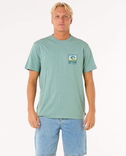Rip Curl Raw Energy Mens Trad Tee - Blue Lagoon