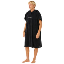 Peignoir de change à capuche en serviette Rip Curl Brand pour homme - Black/Grey