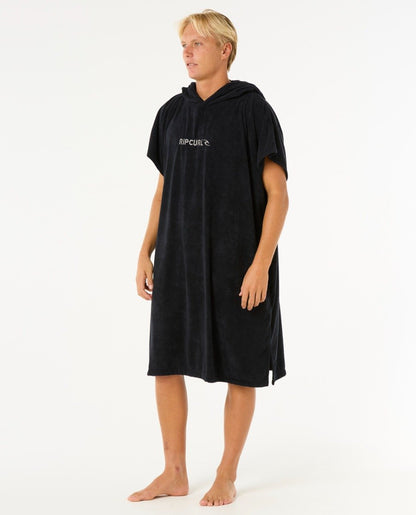 Rip Curl Brand Hooded Towel Men's Changing Robe - Black/Grey