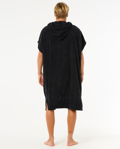 Rip Curl Brand Hooded Towel Men's Changing Robe - Black/Grey
