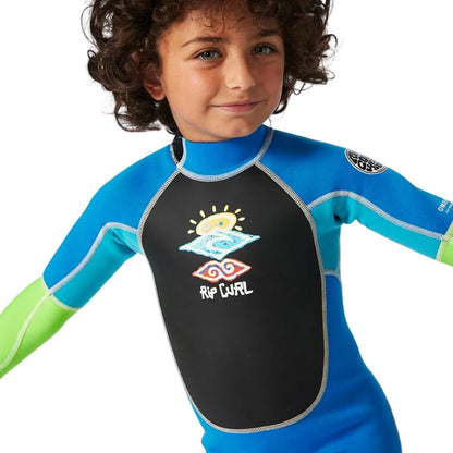 Rip Curl Omega Kids Back Zip Wetsuit - Blue