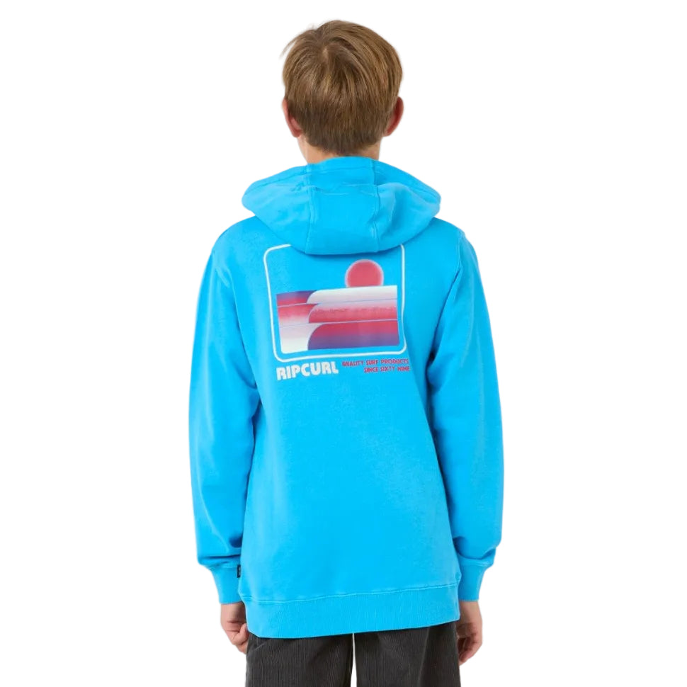 Rip Curl Surf Revival Boys Hoody - Blue Paint