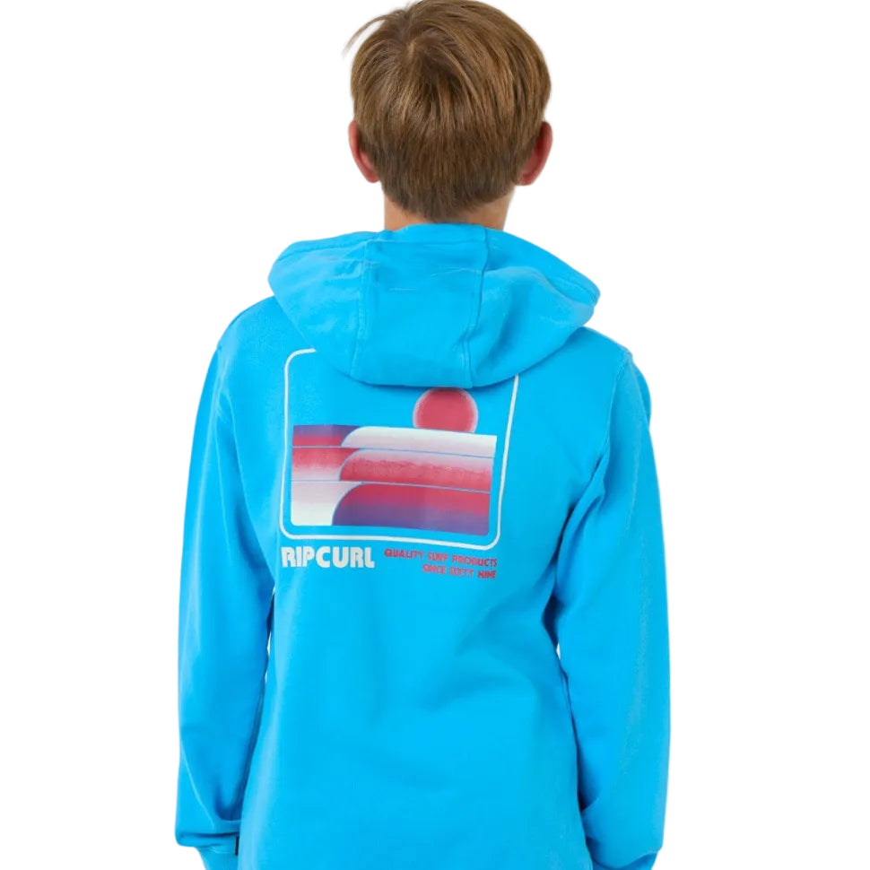 Rip Curl Surf Revival Boys Hoody - Blue Paint