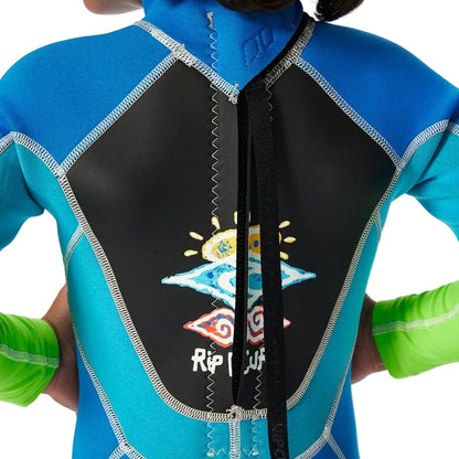 Rip Curl Omega Kids Back Zip Wetsuit - Blue