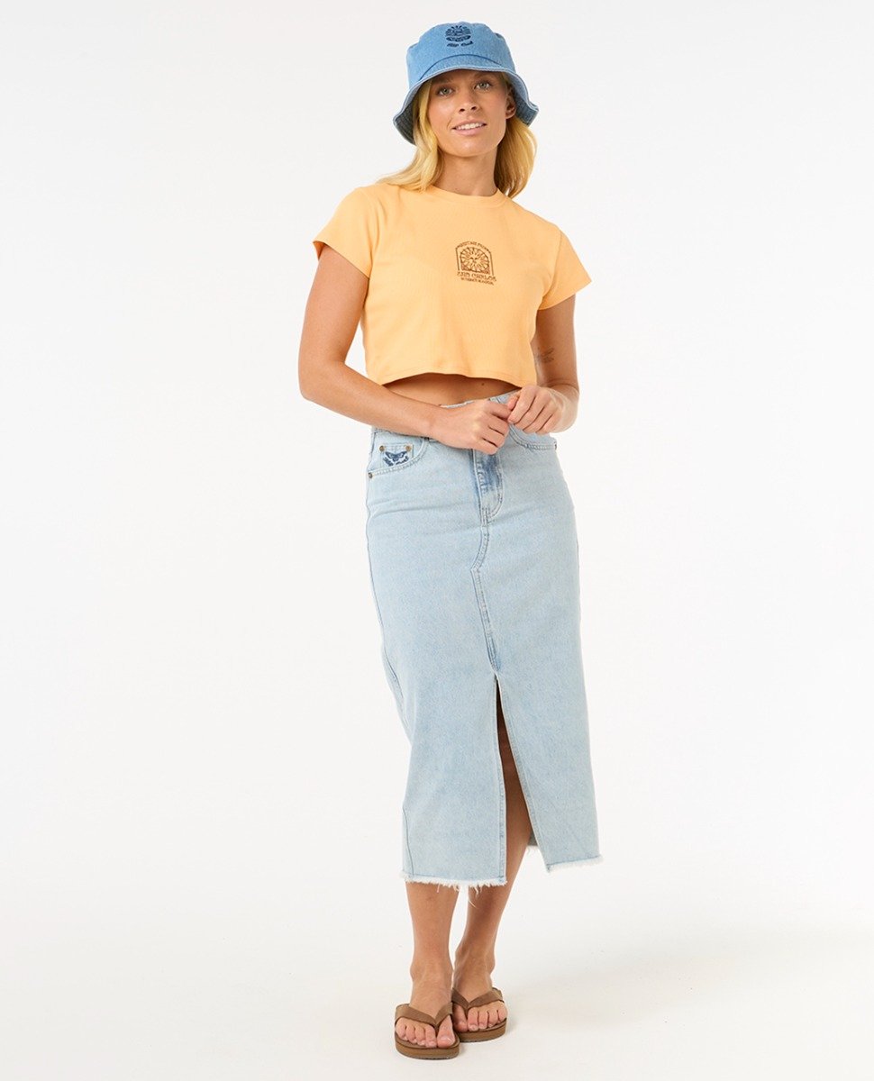 Rip Curl San Carlos Crop Women's Baby Tee - Pastel Orange