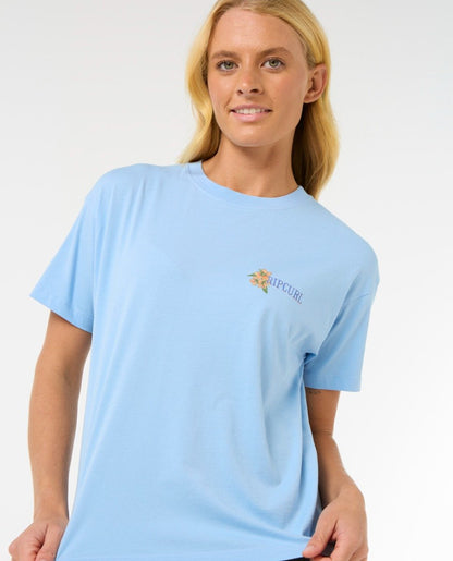 Rip Curl La Joya Women's Relaxed Tee - Mid Blue