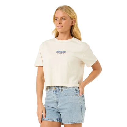 Rip Curl Sun and Sea Women's Crop Tee - Bone