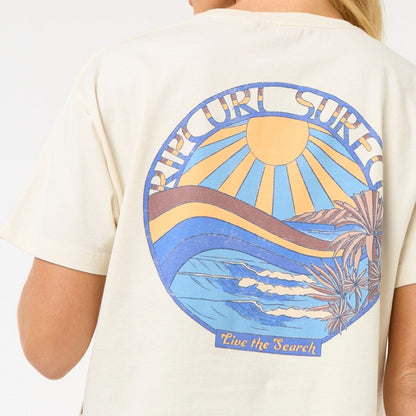 Rip Curl Sun and Sea Women's Crop Tee - Bone
