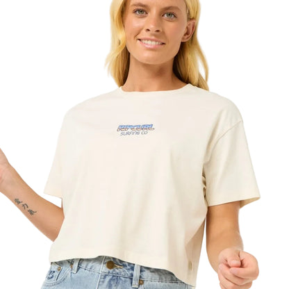 Rip Curl Sun and Sea Women's Crop Tee - Bone