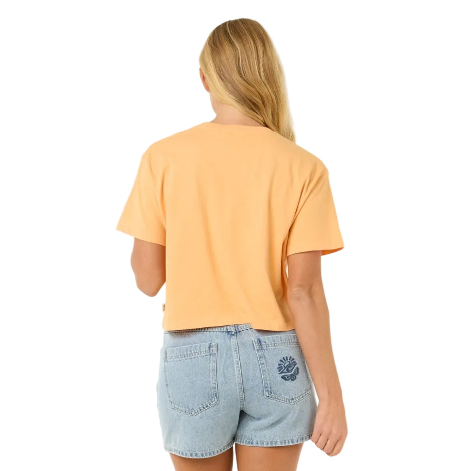 Rip Curl La Paloma Women's Crop Tee - Pastel Orange