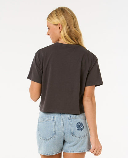 Rip Curl La Paloma Women's Crop Tee - Washed Black