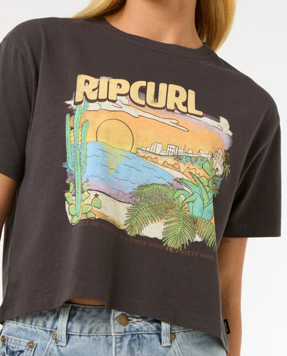 Rip Curl La Paloma Women's Crop Tee - Washed Black