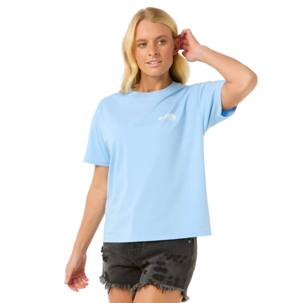 Rip Curl Ocean Tech Women's Relaxed Tee - Mid Blue