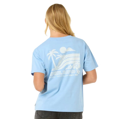 Rip Curl Ocean Tech Women's Relaxed Tee - Mid Blue