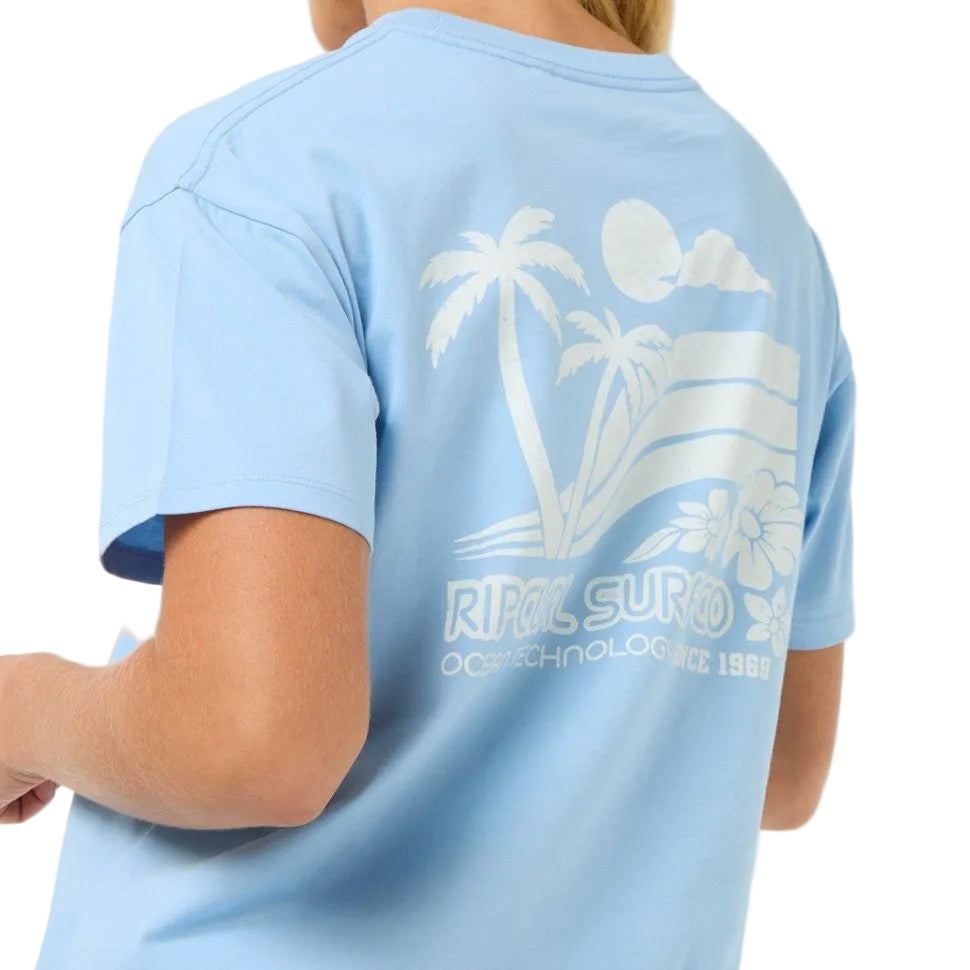 Rip Curl Ocean Tech Women's Relaxed Tee - Mid Blue