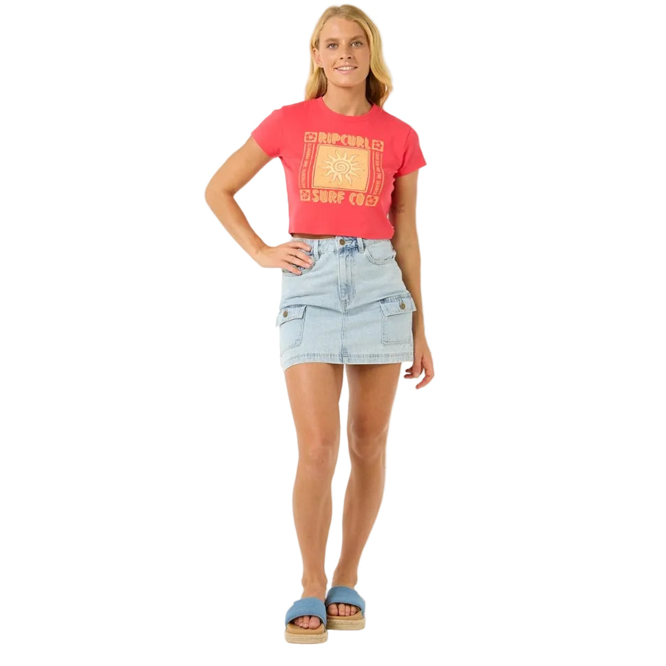 Rip Curl Cala Women's Baby Tee - Red