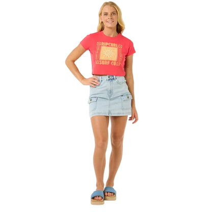 Rip Curl Cala Women's Baby Tee - Red