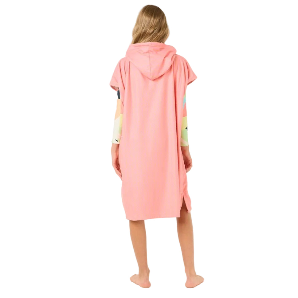 Rip Curl Mixed Hooded Girls Towel Changing Robe - Mango