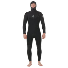 Rip Curl Flashbomb Chest Zip 5/4mm Hooded Winter Wetsuit in Black