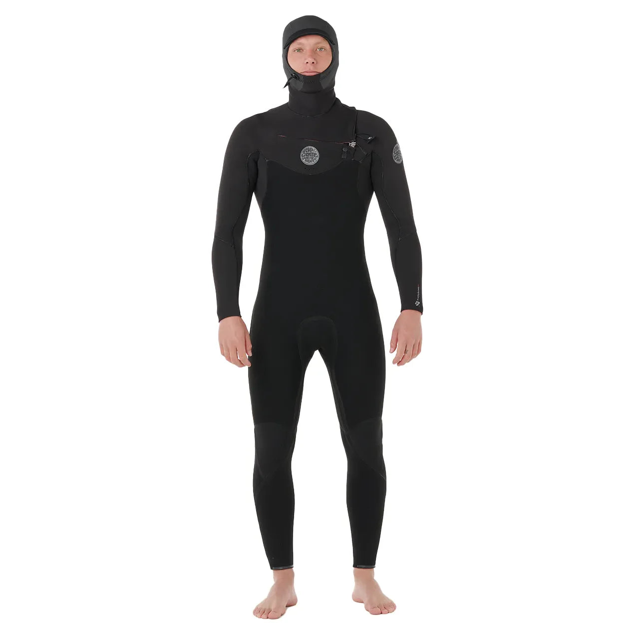 Rip Curl Flashbomb 5/4mm Chest Zip Hooded Wetsuit - Black - 2025/2026 - Buy online today