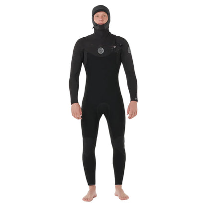 Rip Curl Flashbomb 5/4mm Chest Zip Hooded Wetsuit - Black - 2025/2026 - Buy online today