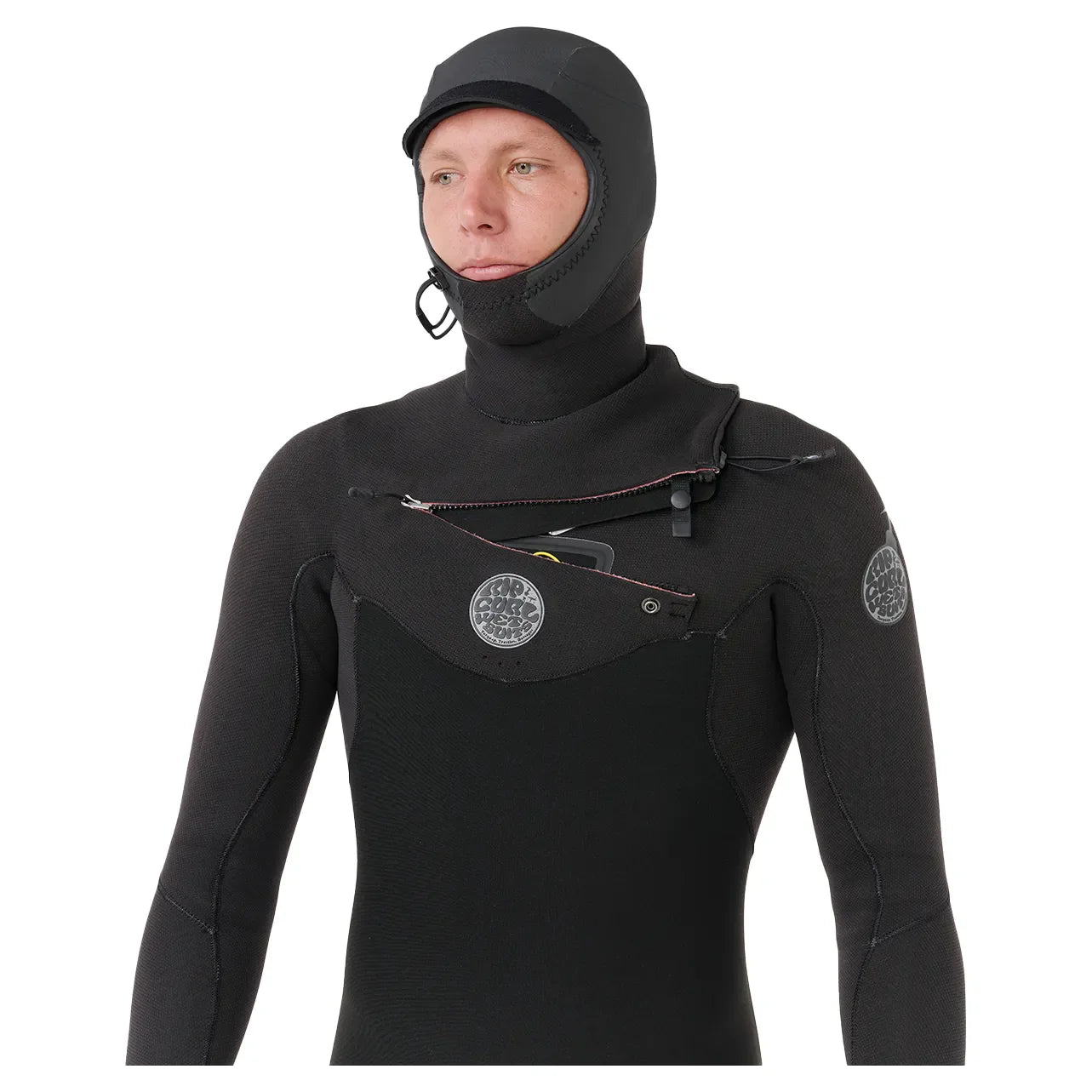 Rip Curl Flashbomb 5/4mm Chest Zip Hooded Wetsuit - Black - 2025/2026 - Buy online today