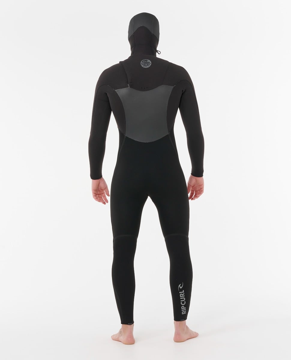 Rip Curl Flashbomb Chest Zip Hooded 4/3mm Wetsuit 2026 - Black