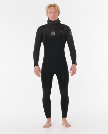 Rip Curl Flashbomb Chest Zip Hooded 4/3mm Wetsuit 2026 - Black
