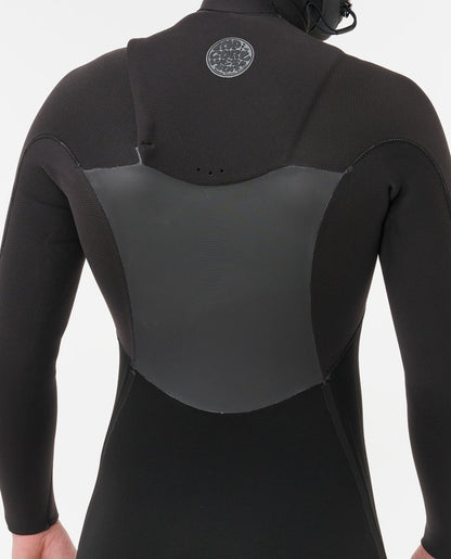 Rip Curl Flashbomb Chest Zip Hooded 4/3mm Wetsuit 2026 - Black