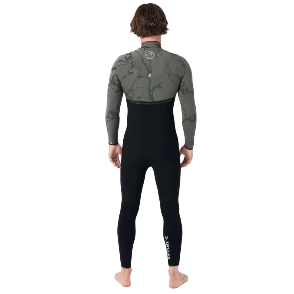 Rip Curl E Bomb Mens 4/3mm Zip Free Wetsuit in Deep Cactus