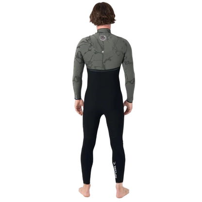 Rip Curl E Bomb Mens 4/3mm Zip Free Wetsuit in Deep Cactus