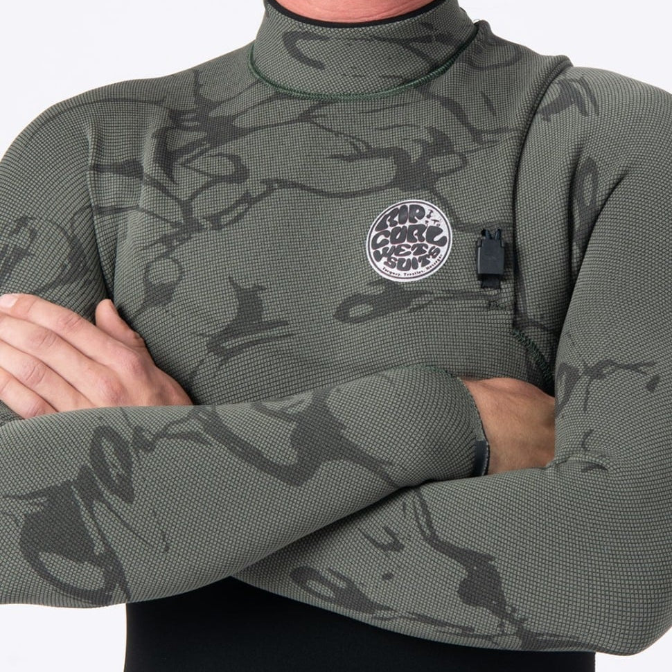 Rip Curl E Bomb 4/3mm Zip Free Wetsuit 2026 - Deep Cactus