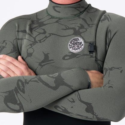 Rip Curl E Bomb 4/3mm Zip Free Wetsuit 2026 - Deep Cactus