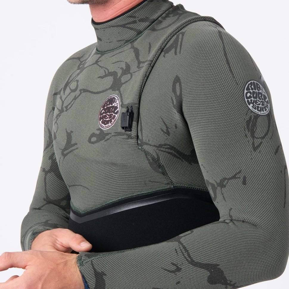 Rip Curl E Bomb 4/3mm Zip Free Wetsuit 2026 - Deep Cactus