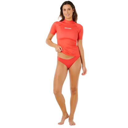 Rip Curl Classic Surf SS UPF Rash Guard - Red