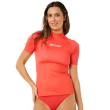 Rip Curl Classic Surf SS UPF Rash Guard in Red
