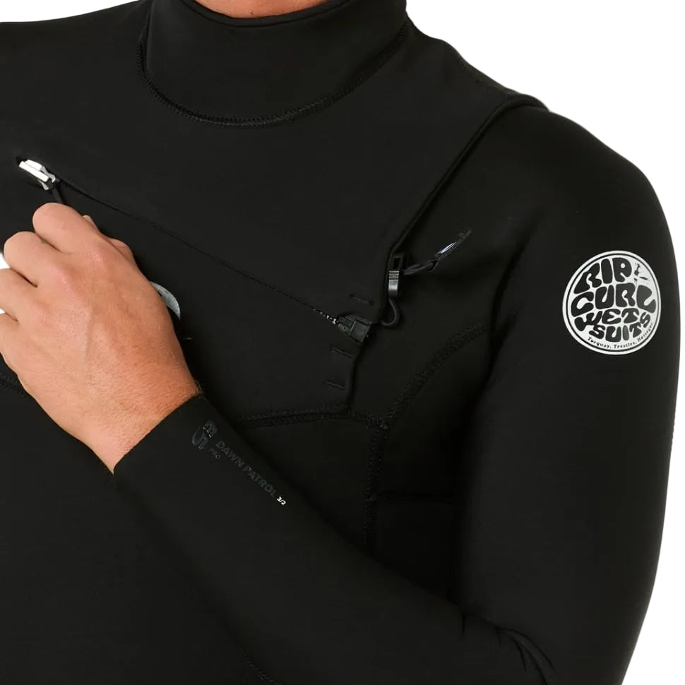 Rip Curl Dawn Patrol Pro Chest Zip 5/3mm Winter Wetsuit 2026 - Black