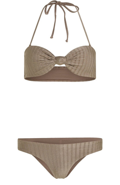 O'Neill Knot Bandeau Matira Womens Bikini Set - Pure Cashmere