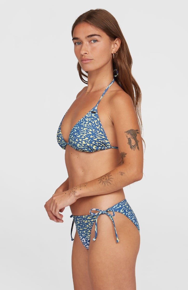 O'Neill Essentials Capri Bondey Womens Bikini Set - Yellow Animal Blur