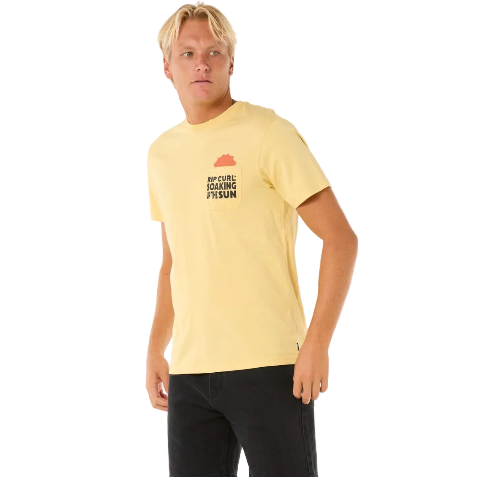 Rip Curl Sun Soaker Men's Pocket Tee - Straw