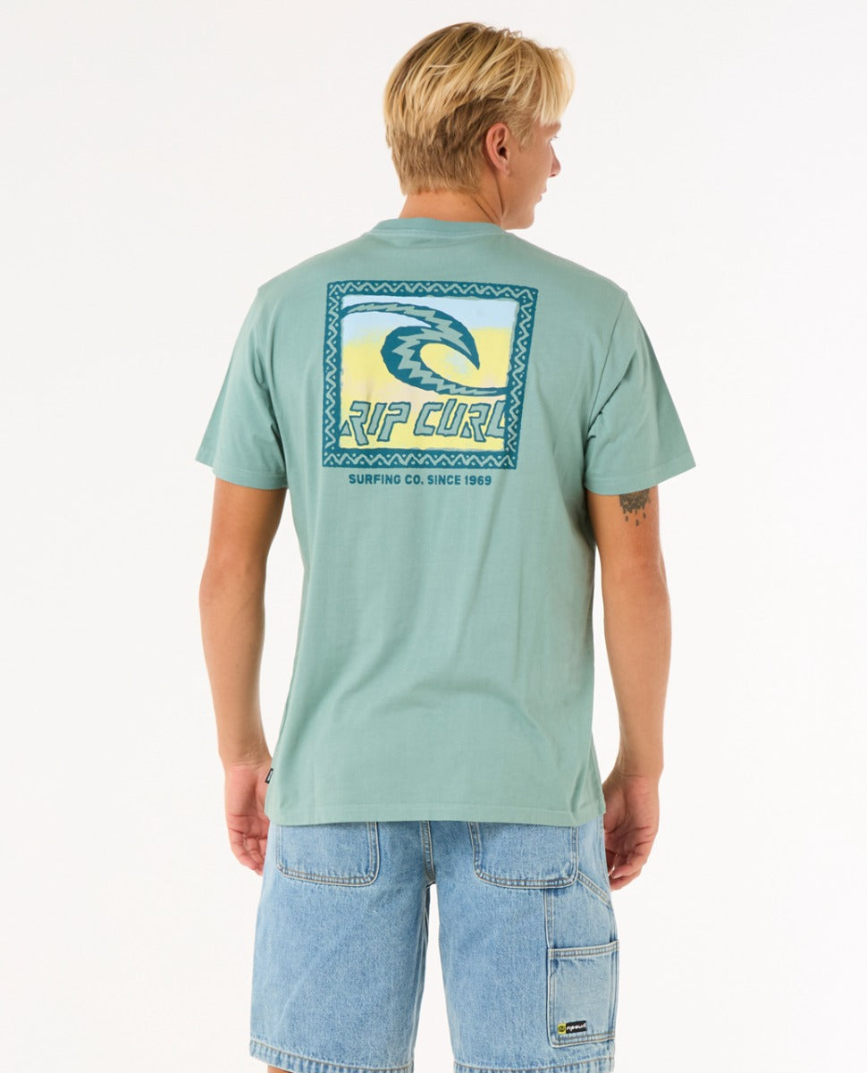 Rip Curl Raw Energy Men's Trad Tee - Blue Lagoon