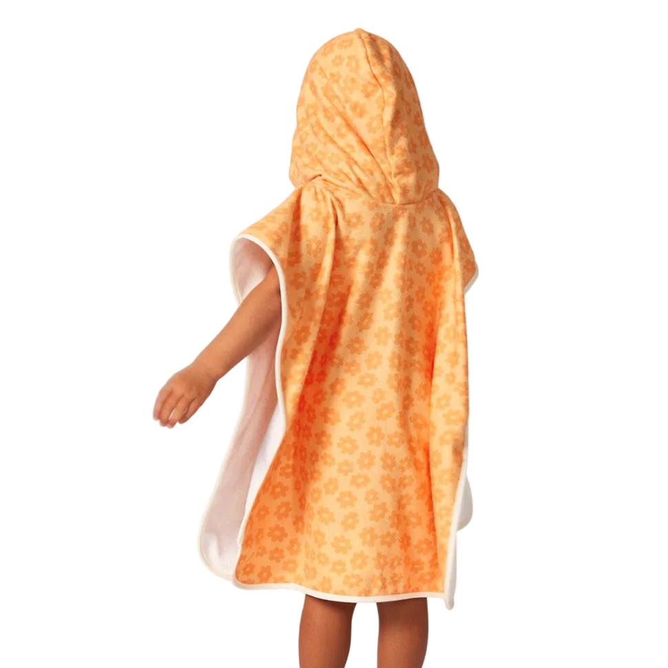 Rip Curl Mixed Towel Hooded Girls Changing Robe - Mango