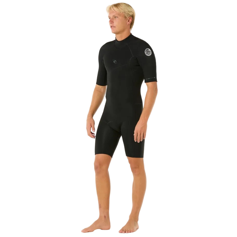 Rip Curl Dawn Patrol 2mm Men's Back Zip Shorty Wetsuit - Black
