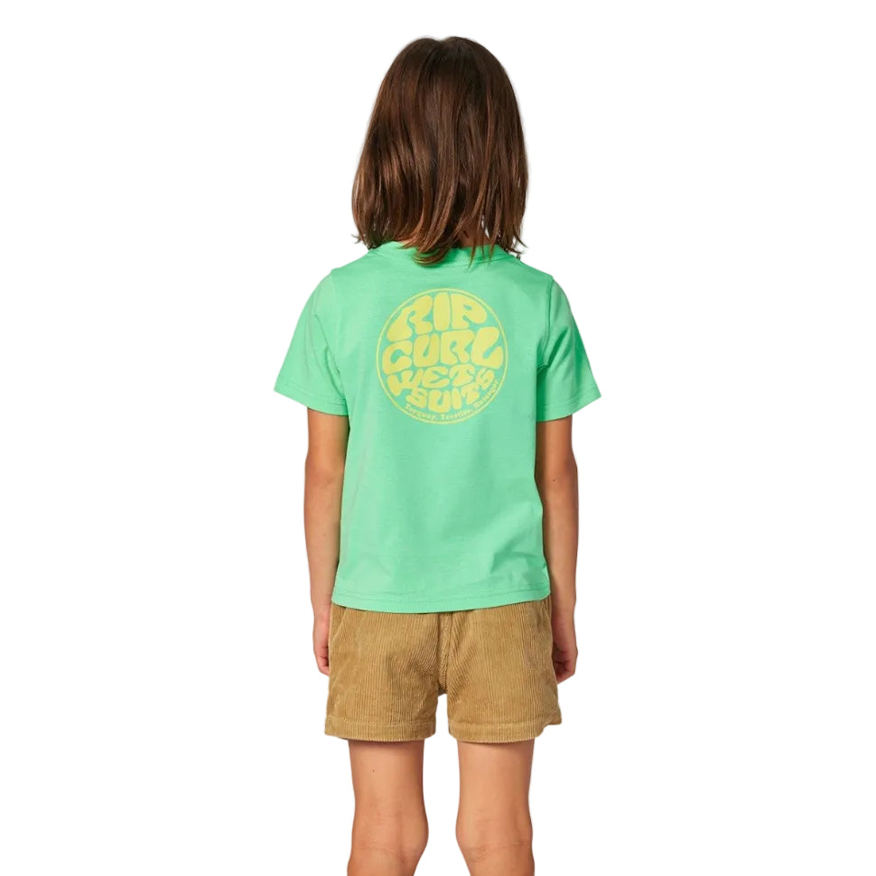 Rip Curl Wetsuit Icon Boys Tee - Neon Green